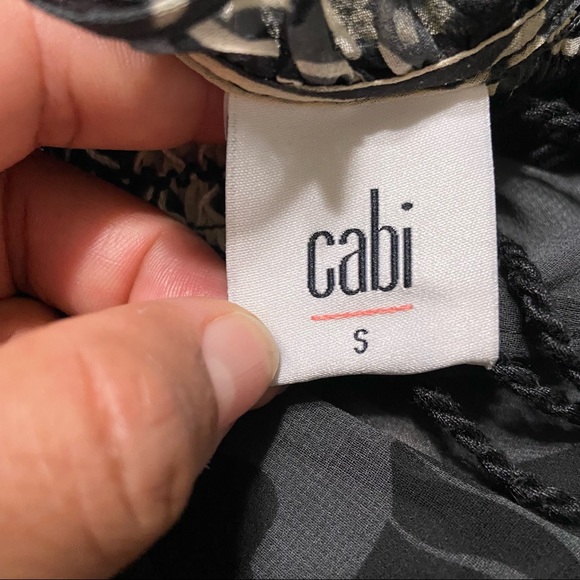 CABI #5597 Sheer Tropical Aloha Peasant Blouse Size Small - Picture 11 of 12